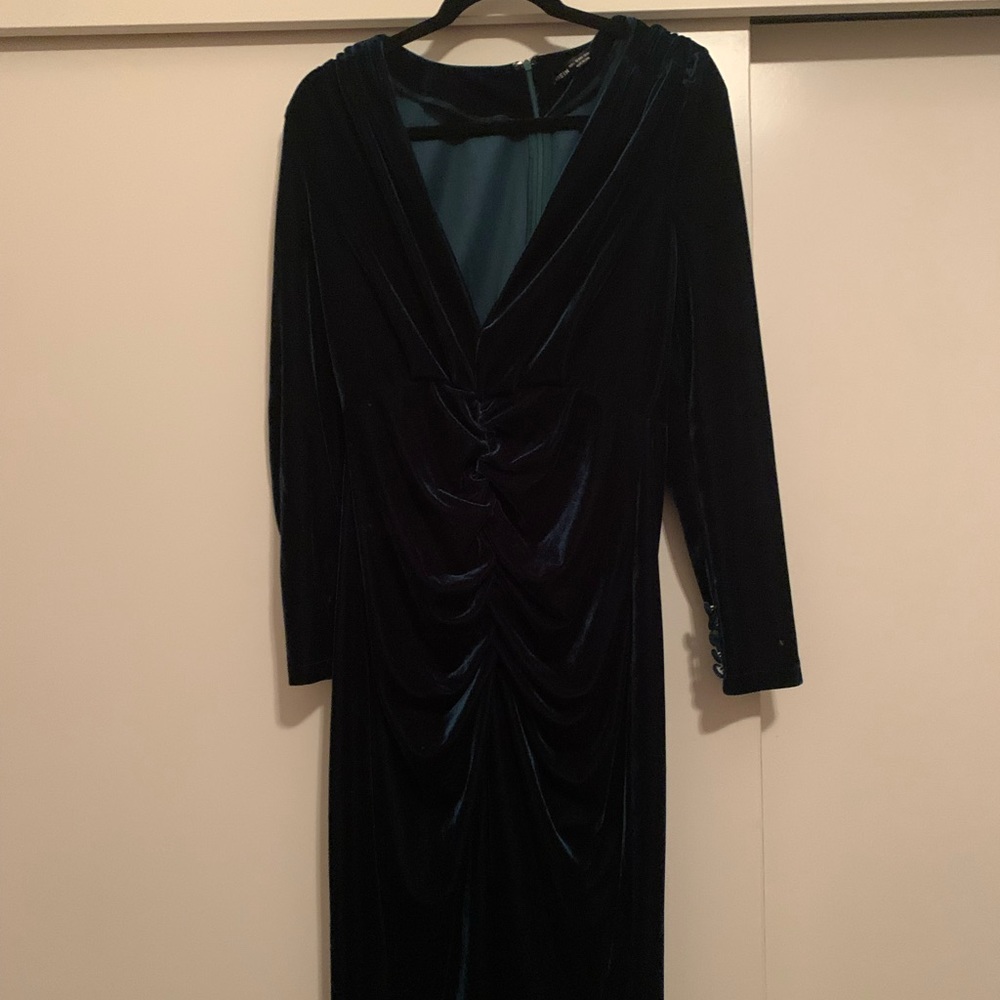 Shein plunging neckline velvet dress